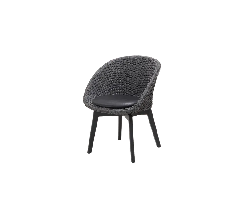 Peacock chair, Cushion by Cane-line in Black, leather – product photo 1 of 2