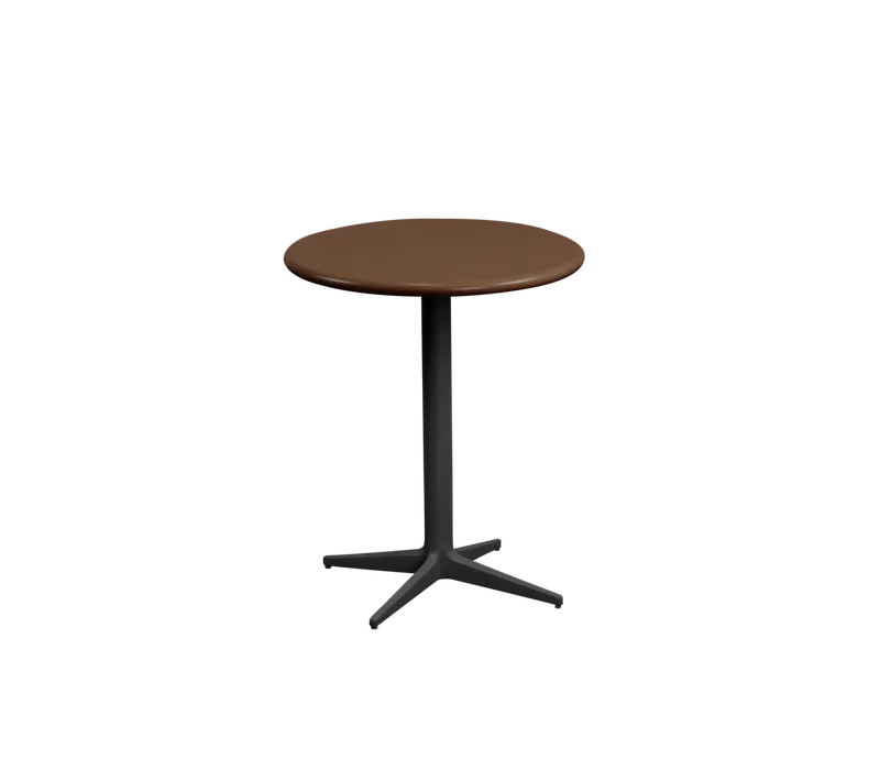 Drop café table dia. 45 cm van Cane-line in Lava grey, aluminium, Desert red, semi glossy aluminium – productfoto 2 van 2