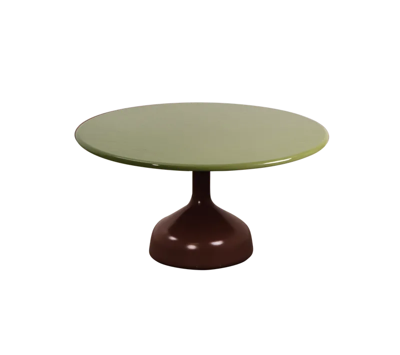 Glaze coffee table, large van Cane-line in Burgundy, semi glossy aluminium, Green, lava stone glazed – productfoto