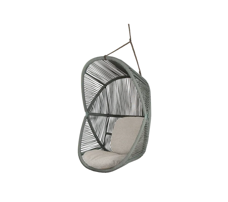Hive chair by Cane-line in Dusty green, small round core Weave, Taupe, string Soft Rope, Light brown, Rise w/QuickDry & Airflow – product photo
