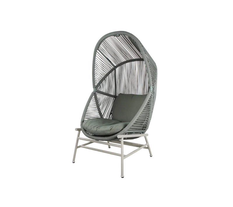 Hive chair de Cane-line en Dusty green, small round core Weave, Sand, Aluminium, Light green, Link w/QuickDry & Airflow – photo du produit