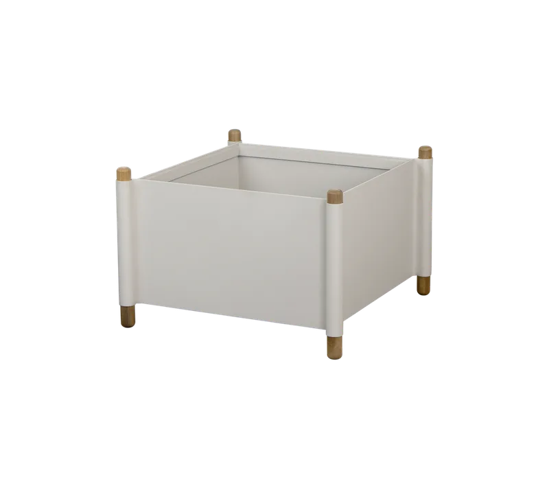 Sticks planter by Cane-line in Teak w/sand aluminium – product photo