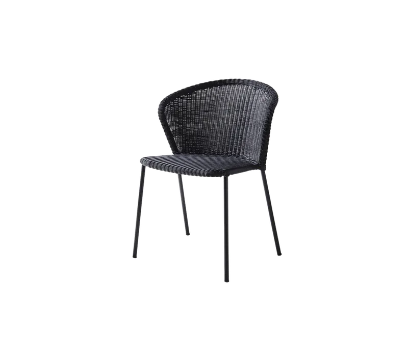 Lean chair by Cane-line in Black, small round Weave, None – product photo