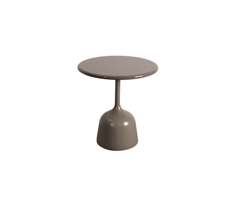 Glaze coffee table, small van Cane-line in Taupe, semi glossy aluminium, Taupe, lava stone glazed – productfoto