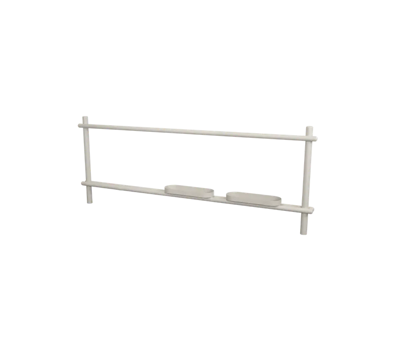 Sticks kitchen module wall system, Incl. 2 shelves von Cane-line in Sand, Aluminium – Produktfoto