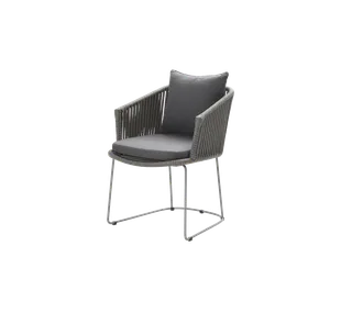 Moments chair von Cane-line in Grey, string open Soft Rope, Grey, Natté - – Produktfoto 2 von 2