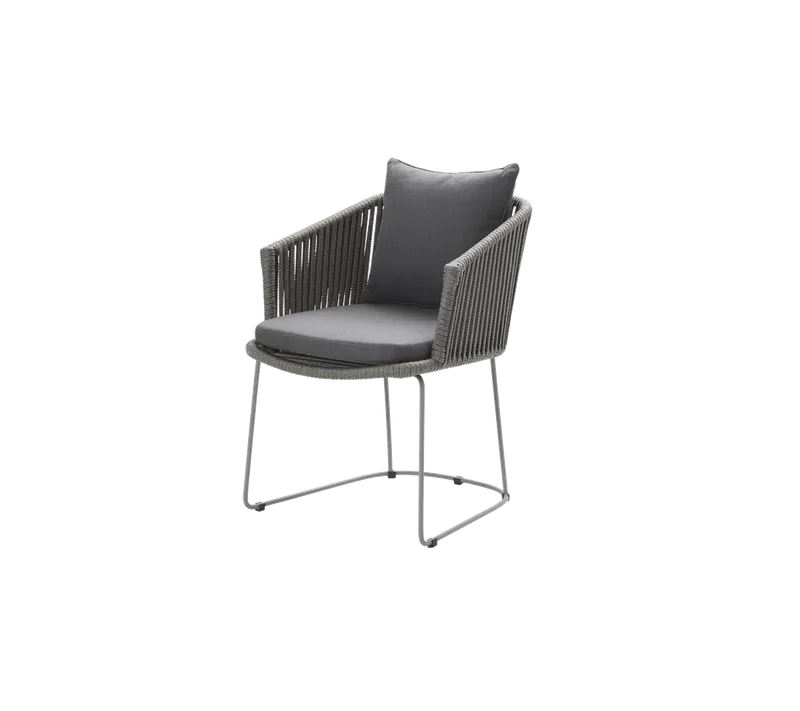 Moments chair von Cane-line in Grey, string open Soft Rope, Grey, Natté - – Produktfoto 2 von 2