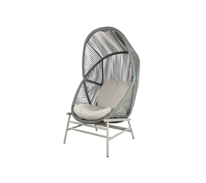 Hive chair by Cane-line in Dusty green, small round core Weave, Sand, Aluminium, Sand, AirTouch w/QuickDry & Airflow – product photo