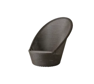 Kingston sunchair w/wheels by Cane-line in Mocca, small round Weave, None – product photo 2 of 2