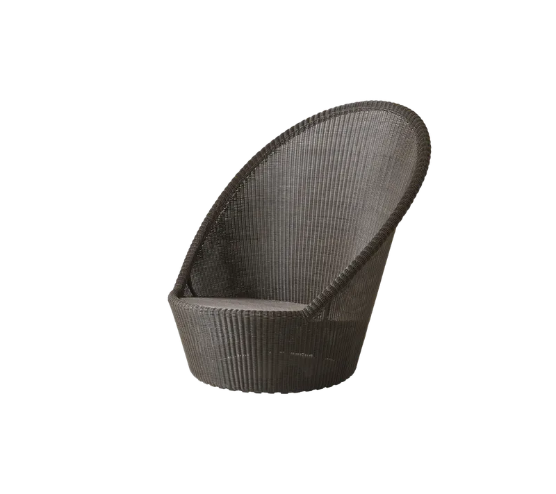 Kingston sunchair w/wheels by Cane-line in Mocca, small round Weave, None – product photo 2 of 2