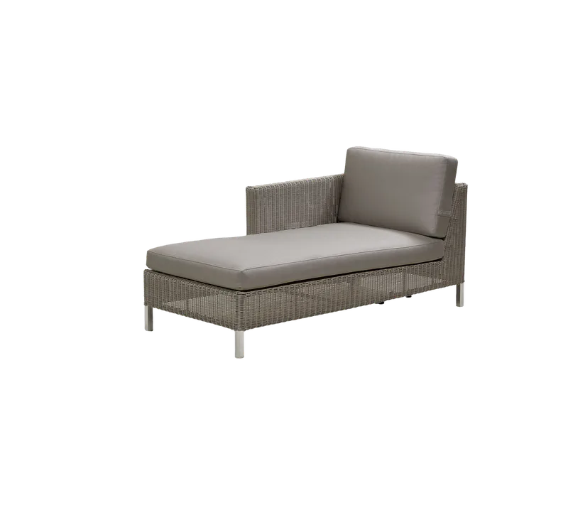 Connect chaise lounge module, Cushion set de Cane-line en White, Natté w/QuickDry & Airflow – photo du produit 1 sur 3