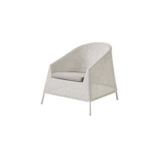 Kingston lounge chair van Cane-line in Sand, small round Weave, Sand, Natté w/QuickDry & Airflow – productfoto 2 van 2
