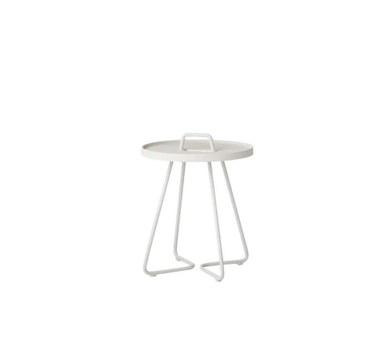 On-the-move side table, mini by Cane-line in White, aluminium – product photo