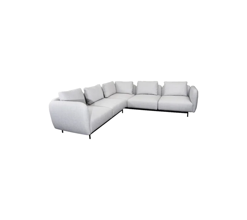 Aura corner sofa van Cane-line in Light grey, Ambience – productfoto