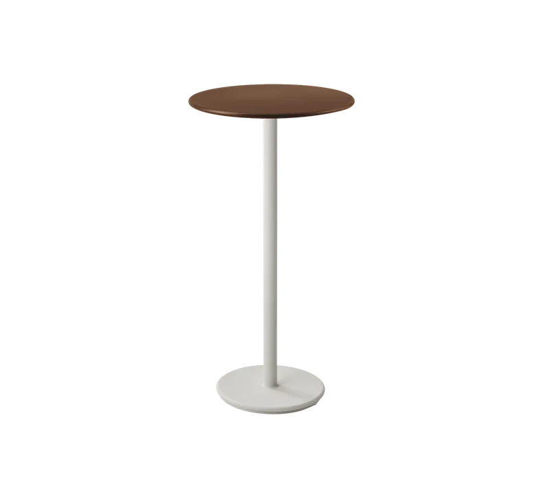 Go bar table dia. 60 cm by Cane-line in Sand, Aluminium, Desert red, aluminium – product photo