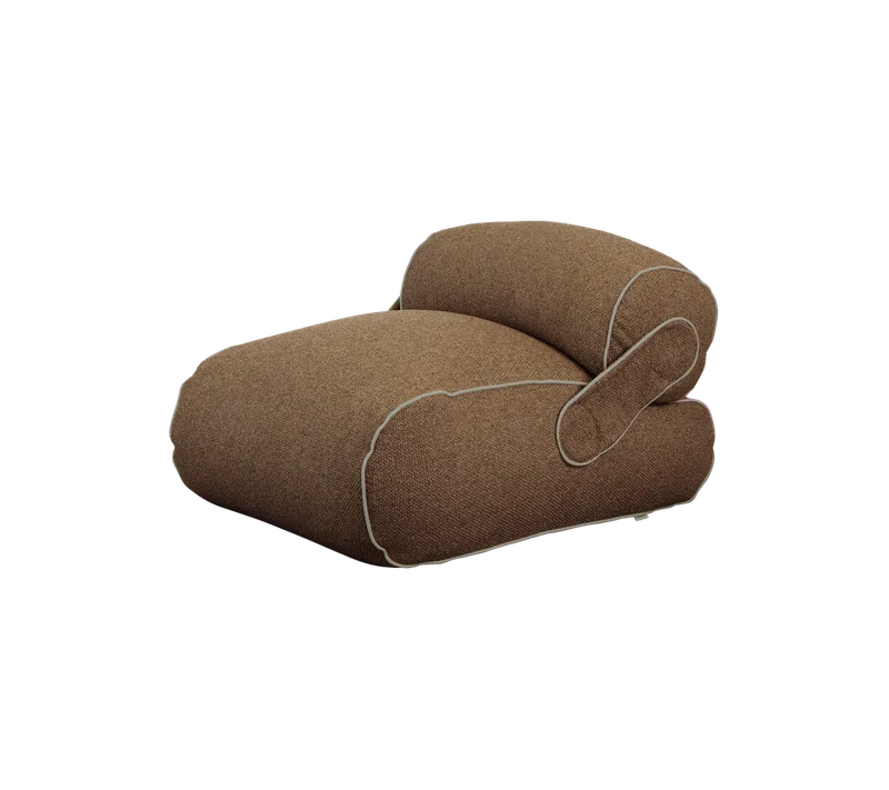Unite lounge chair by Cane-line in Umber brown, Rise w/QuickDry & Airflow – product photo