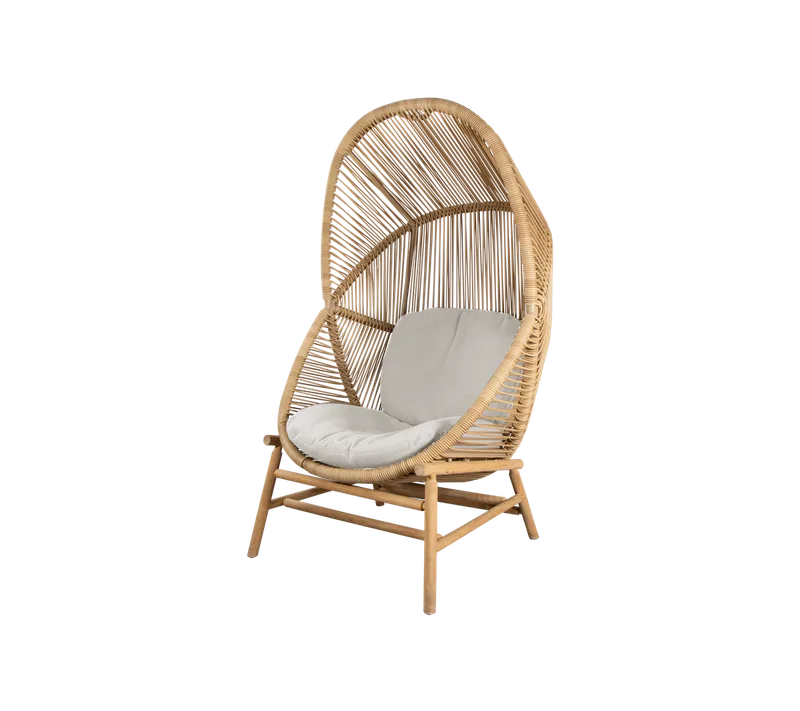 Hive chair by Cane-line in Natural, small round core Weave, Teak, Sand, AirTouch w/QuickDry & Airflow – product photo
