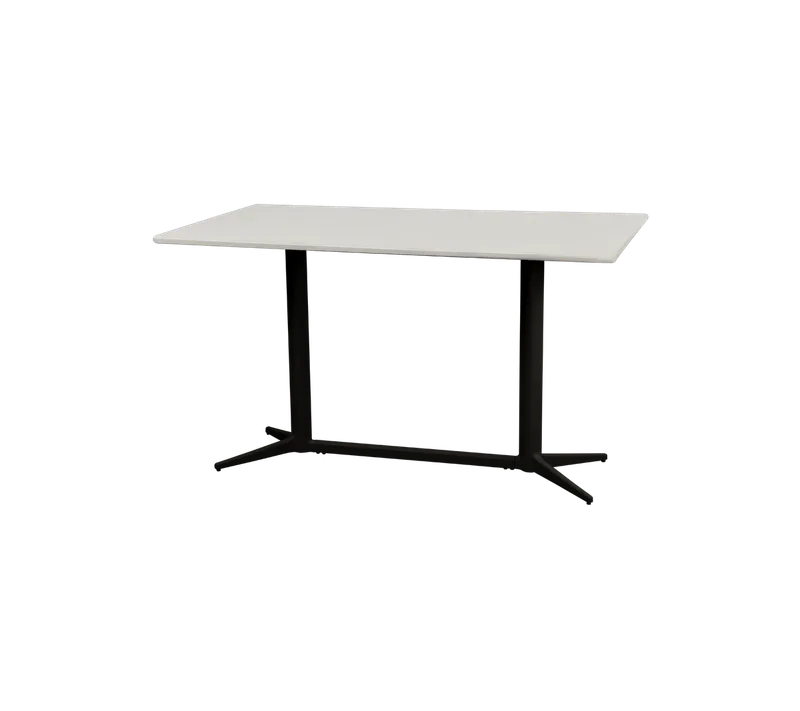 Drop café table by Cane-line in Lava grey, aluminium, Sand, Aluminium – product photo