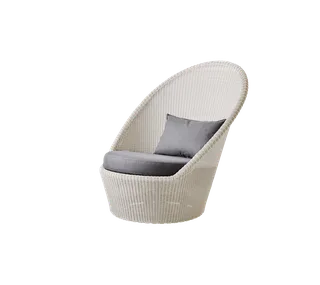 Kingston sunchair w/wheels von Cane-line in Sand, small round Weave, Taupe, Natté w/QuickDry & Airflow – Produktfoto 2 von 2