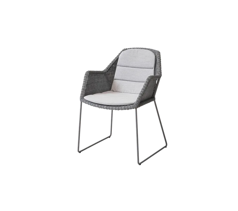 Breeze chair van Cane-line in Light grey, small round Weave, Light grey, Natté – productfoto