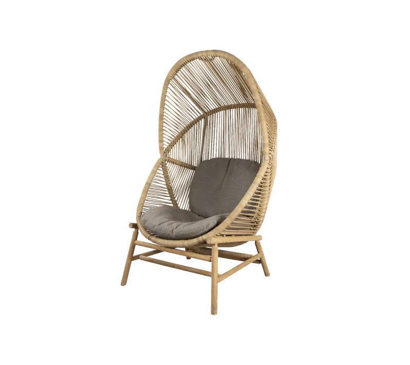 Hive chair by Cane-line in Natural, small round core Weave, Teak, Taupe, AirTouch w/QuickDry & Airflow – product photo