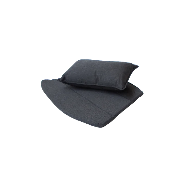 Breeze lounge chair, Cushion set de Cane-line en Black, Natté – photo du produit