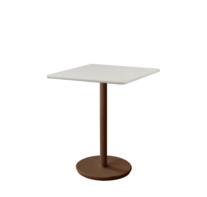 Go café table 75x75 cm van Cane-line in Desert red, aluminium, Sand, Aluminium – productfoto