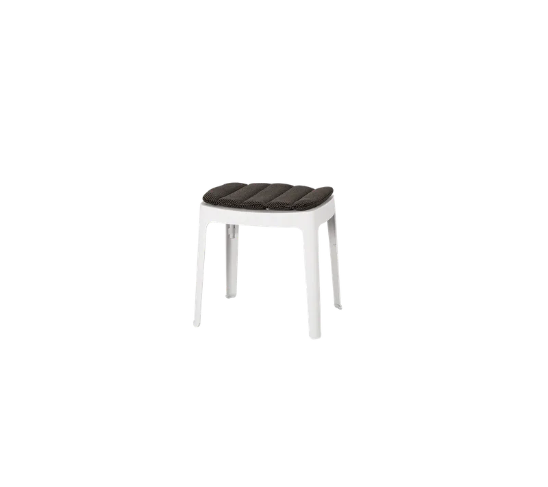 Cut stool de Cane-line en White, aluminium, Dark grey, Focus – photo du produit