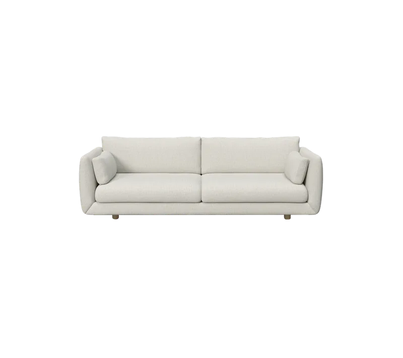 Bloom 3-seater sofa w/teak legs by Cane-line in Sand, Lola – product photo