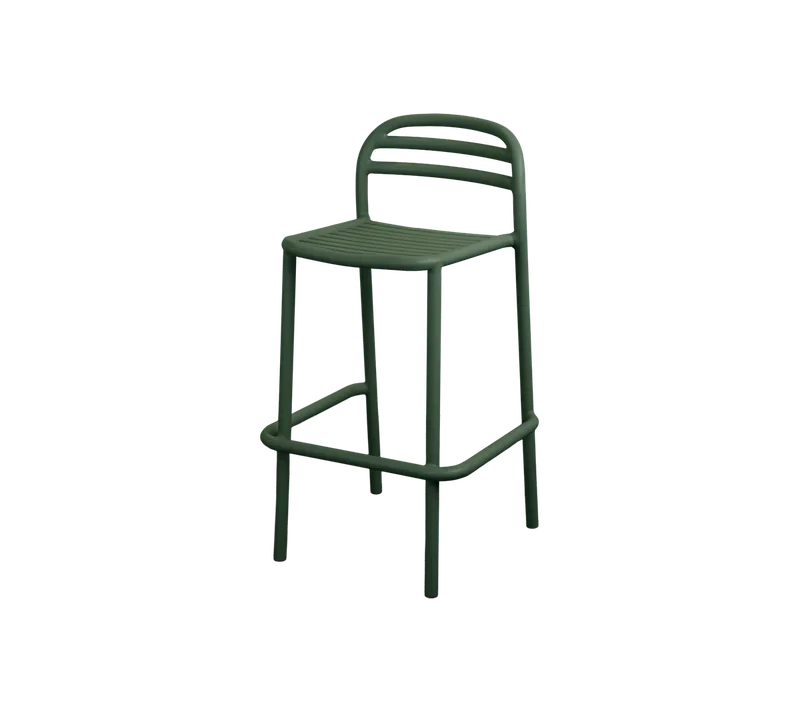Bliss bar chair von Cane-line in Dark green, aluminium, Ohne – Produktfoto