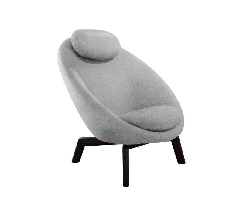 Pace lounge chair von Cane-line in Light grey, Essence, Dark brown, mahogany – Produktfoto
