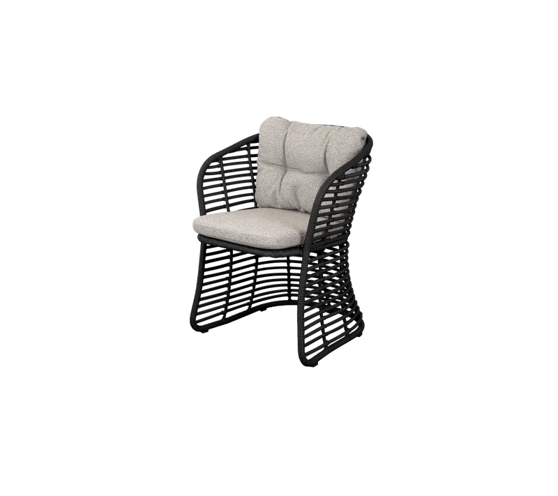 Basket chair von Cane-line in Graphite, braid Weave, Light brown, Rise – Produktfoto