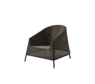 Kingston lounge chair by Cane-line in Mocca, small round Weave, None – product photo 2 of 2