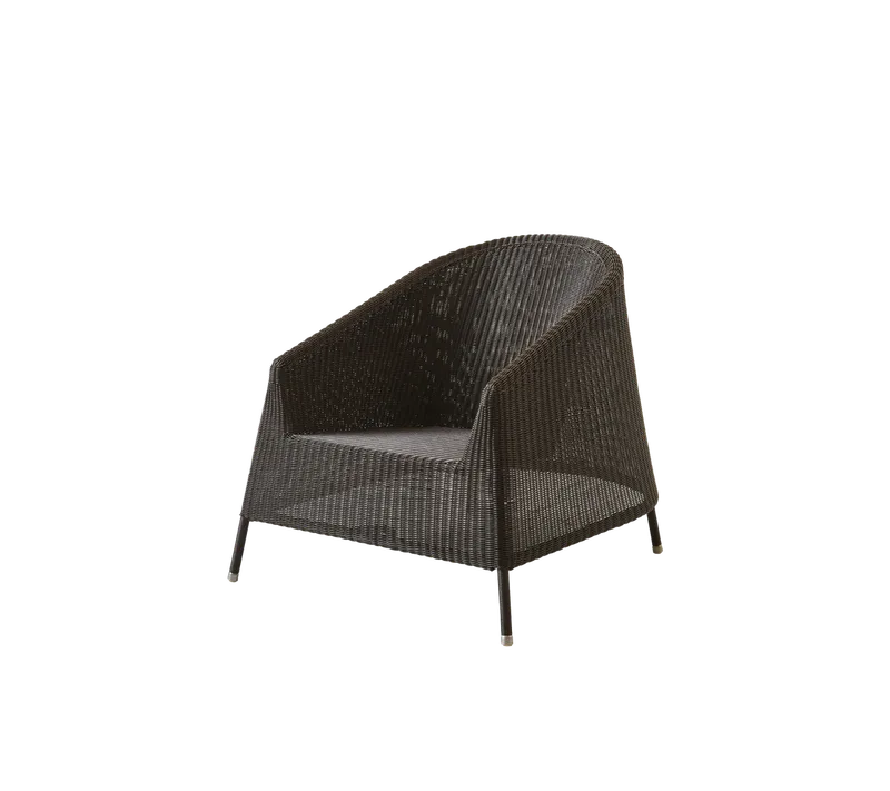 Kingston lounge chair by Cane-line in Mocca, small round Weave, None – product photo 2 of 2
