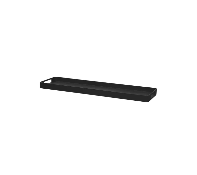Club tray rect. large by Cane-line in Lava grey, aluminium – product photo