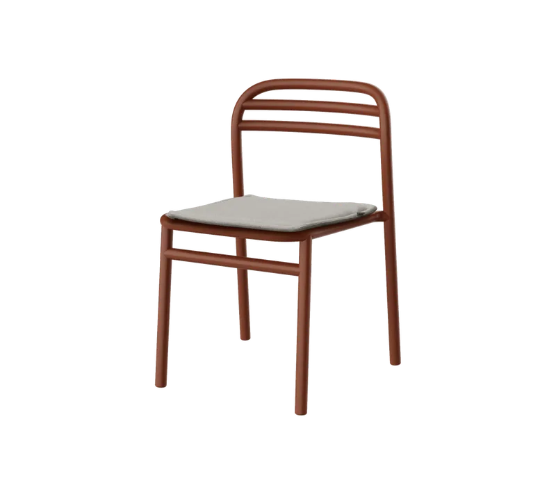 Bliss chair van Cane-line in Desert red, aluminium, Sand, Natté w/QuickDry & Airflow – productfoto