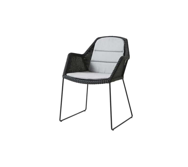 Breeze chair by Cane-line in Black, small round Weave, Light grey, Natté – product photo