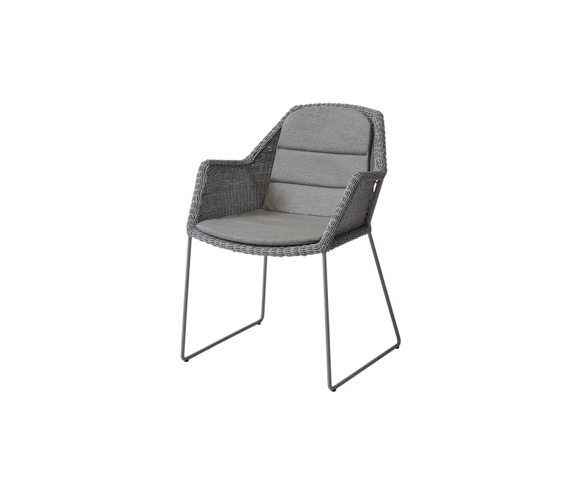 Breeze chair by Cane-line in Light grey, small round Weave, Taupe, Natté – product photo