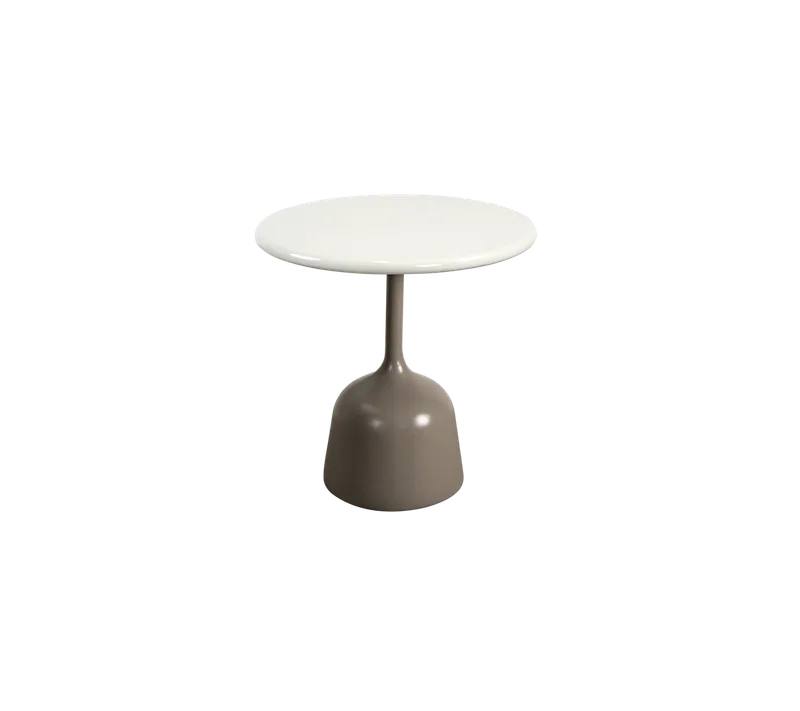 Glaze coffee table, small by Cane-line in Taupe, semi glossy aluminium, Sand, lava stone glazed – product photo