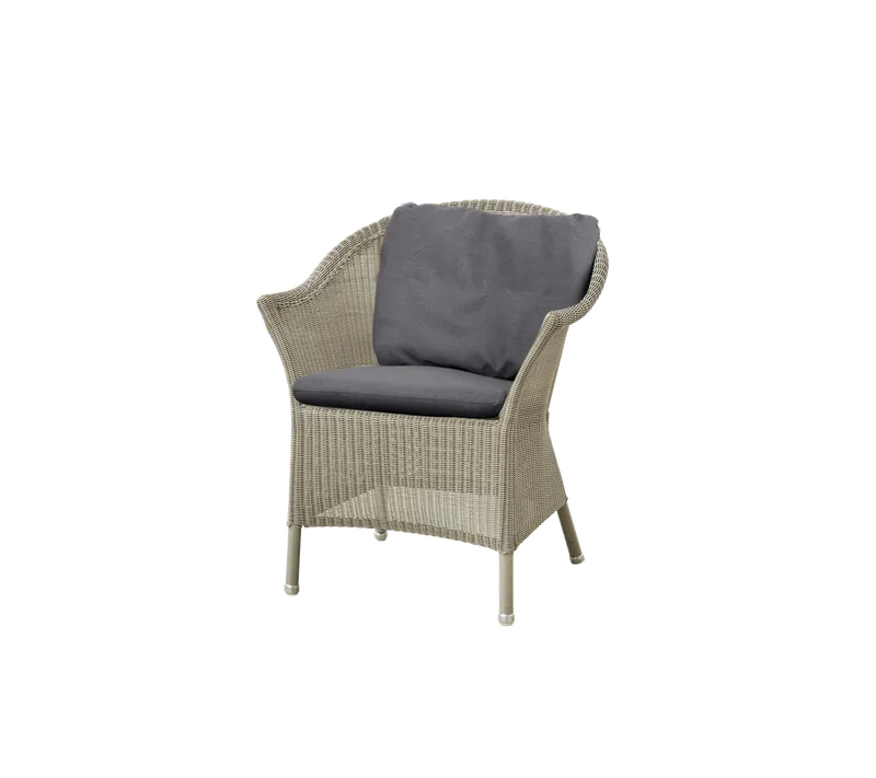 Lansing chair von Cane-line in Taupe, small round Weave, Grey, Natté, Grey, Natté – Produktfoto