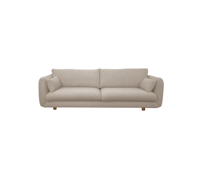 Bloom 3-seater sofa w/teak legs by Cane-line in Sand, Emmi – product photo