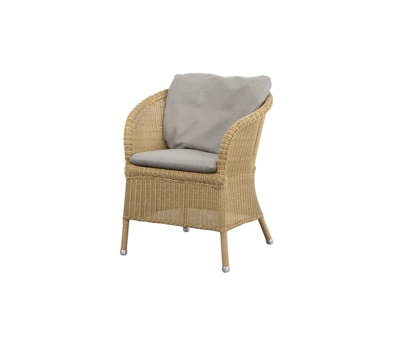 Derby chair by Cane-line in Natural, large round Weave, Taupe, Natté, Taupe, Natté – product photo
