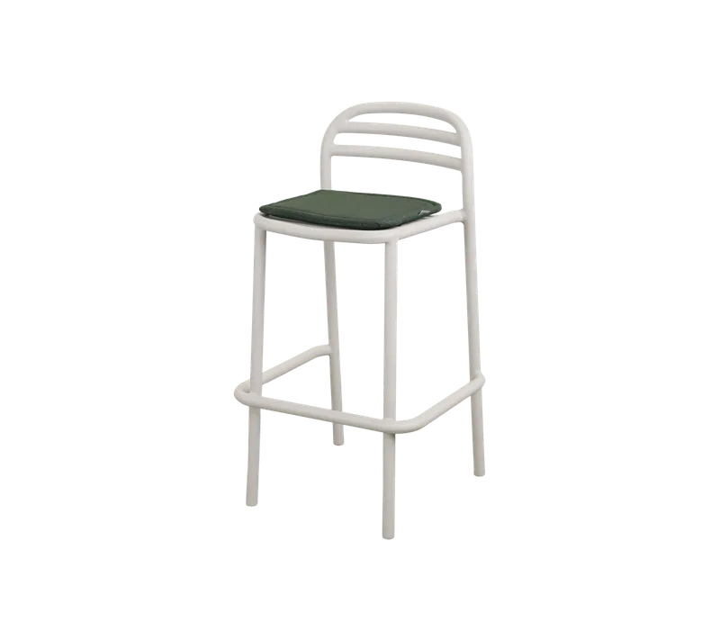 Bliss bar chair by Cane-line in Sand, Aluminium, Light green, Delight w/QuickDry & Airflow – product photo