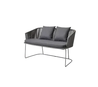 Moments bench, Cushion set by Cane-line in Grey, Natté – product photo 2 of 2
