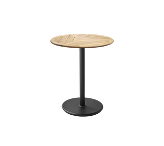 Go café table dia. 60 cm van Cane-line in Lava grey, aluminium, Teak, geometric 60 cm – productfoto 2 van 2