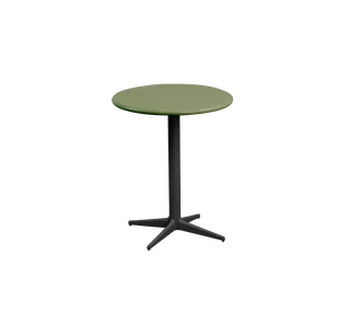 Drop café table dia. 45 cm de Cane-line en Lava grey, aluminium, Olive green, semi glossy aluminium – photo du produit 2 sur 2