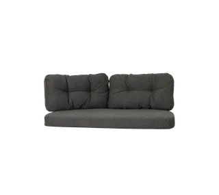 Ocean large 2-seater sofa, Cushion set by Cane-line in Dark grey, Wove w/QuickDry & Airflow – product photo 2 of 2