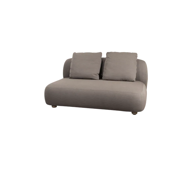 Capture 2-seater sofa module de Cane-line en Taupe, AirTouch w/QuickDry & Airflow – photo du produit