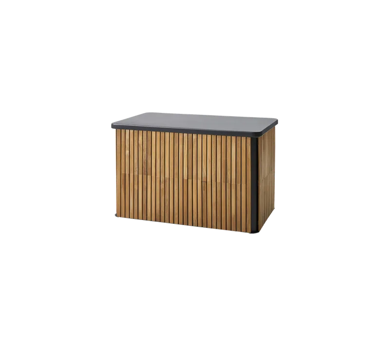 Combine cushion box, small de Cane-line en Teak w/lava grey aluminium – photo du produit