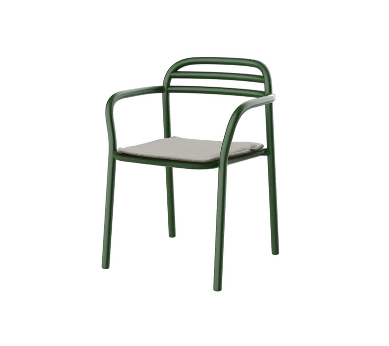 Bliss armchair von Cane-line in Dark green, aluminium, Sand, Natté w/QuickDry & Airflow – Produktfoto